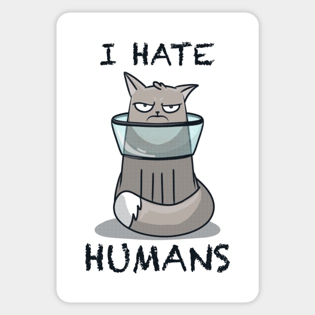 I hate humans Sticker by aStro678